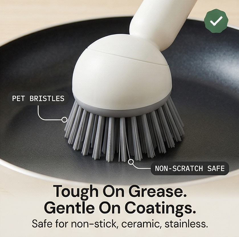 Sudspin™ – No Leak Dish Brush with Built In Soap Dispenser
