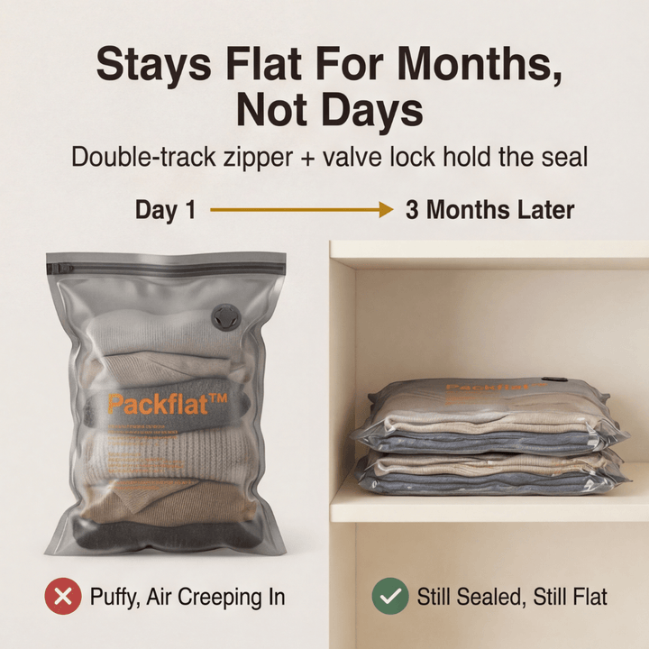 Packflat™ – Space Saving Vacuum Bags with Electric Pump