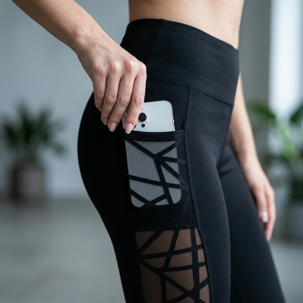 Luxefit™ - High Waisted Mesh Leggings with Hidden Pocket