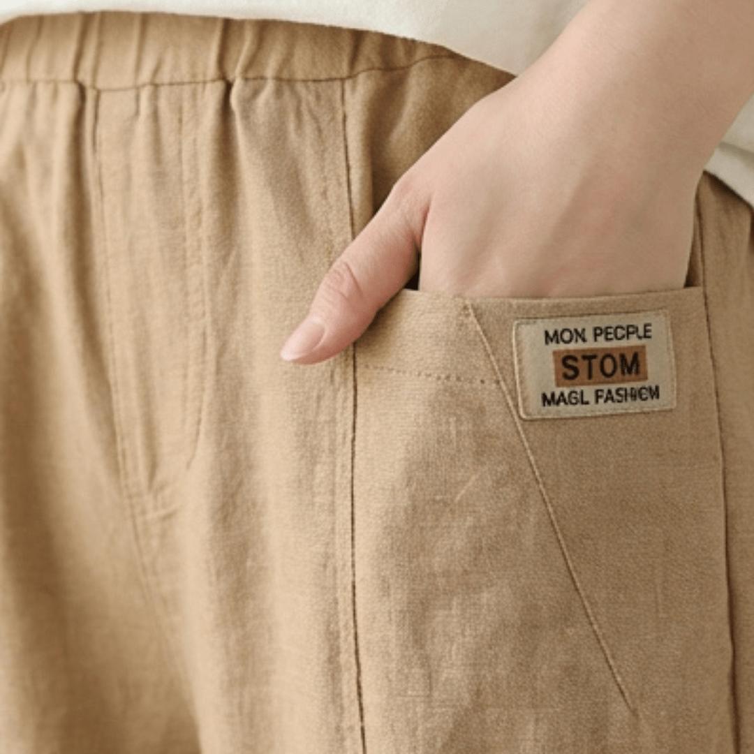 Linara™ – Cotton Linen Tapered Pants