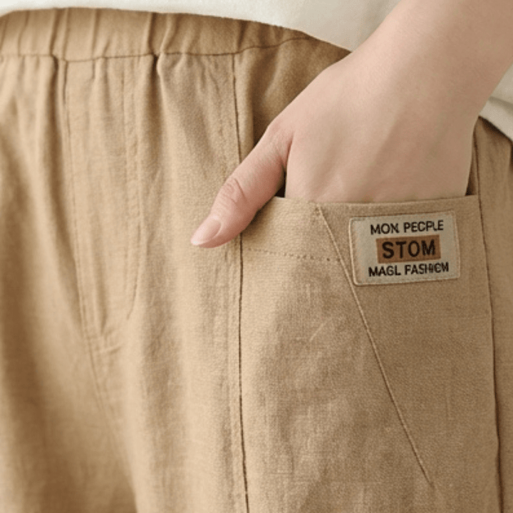 Linara™ – Cotton Linen Tapered Pants