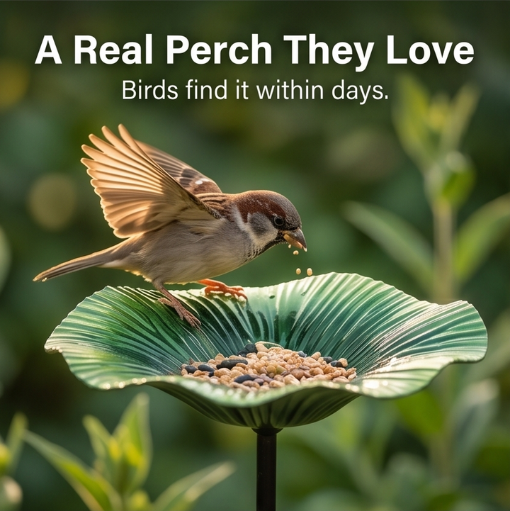 Floressa™ – Hand Painted Flower Bird Feeder Stake