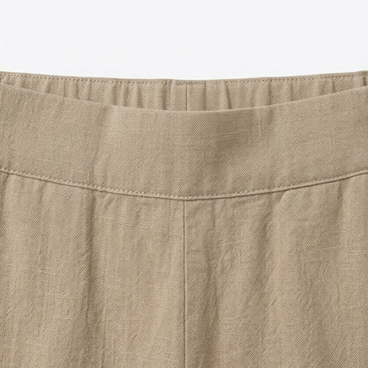 Brezia™ – Asymmetric Linen Blend Cropped Pants