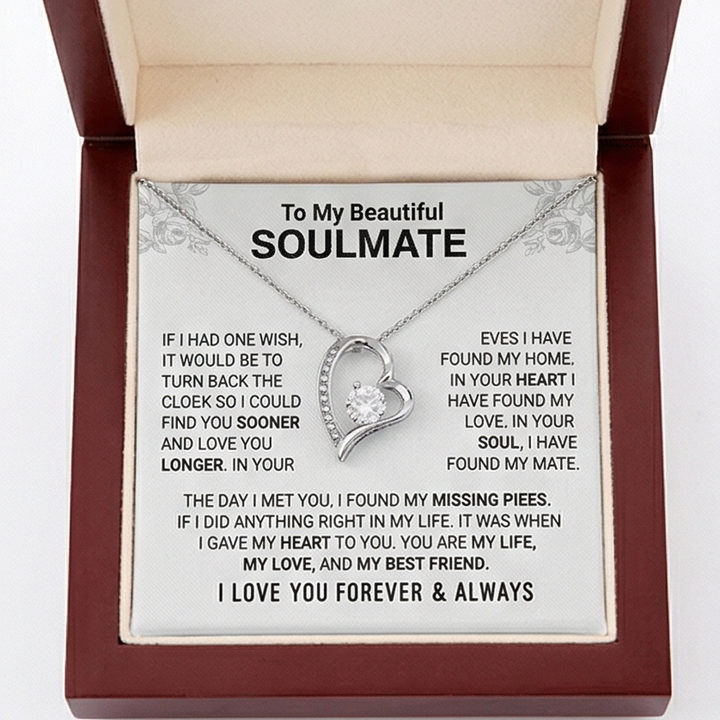 Soulmira™ – Soulmate Heart Necklace with Love Letter