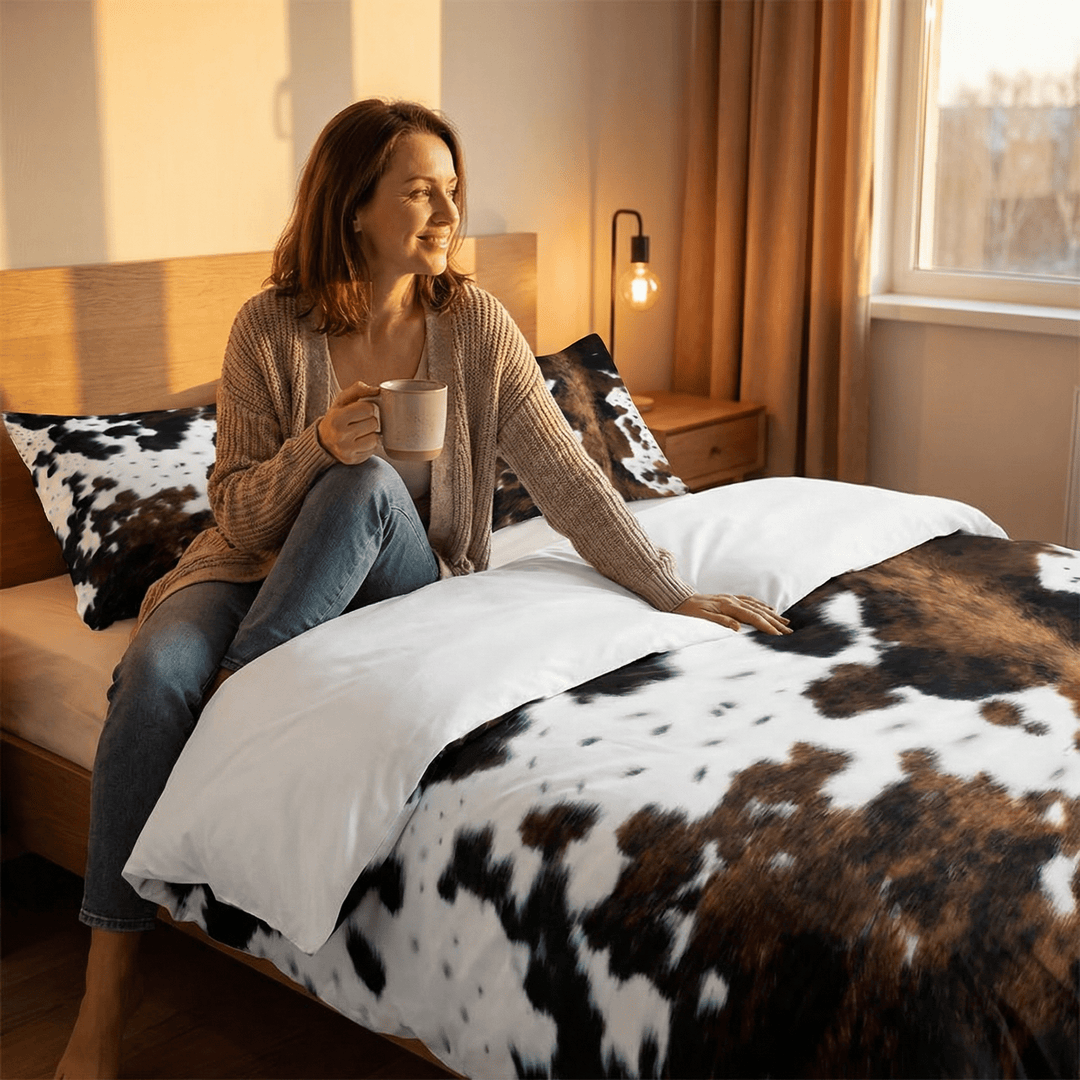 Ranchero™ — Western Cowhide Bedding Set