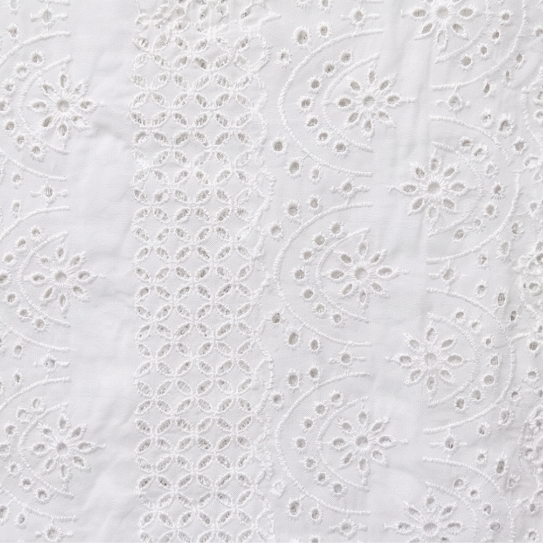 Florelle™ – Embroidered Eyelet Button Blouse