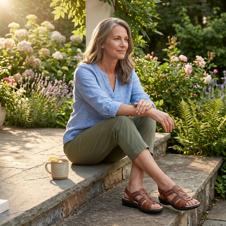 Solvana™ – Woven Leather Arch Support Sandals