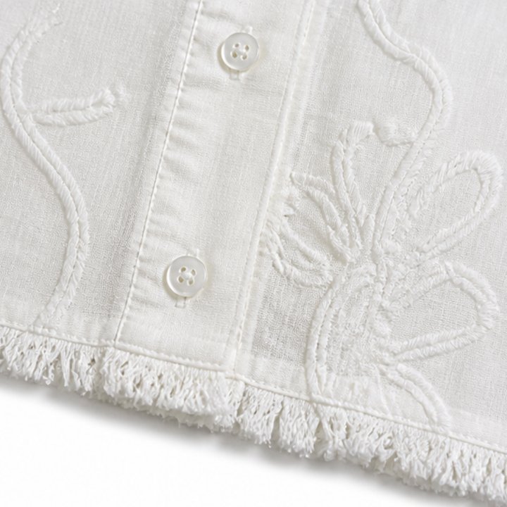 Florenza™ – Embroidered Ruffle Blouse