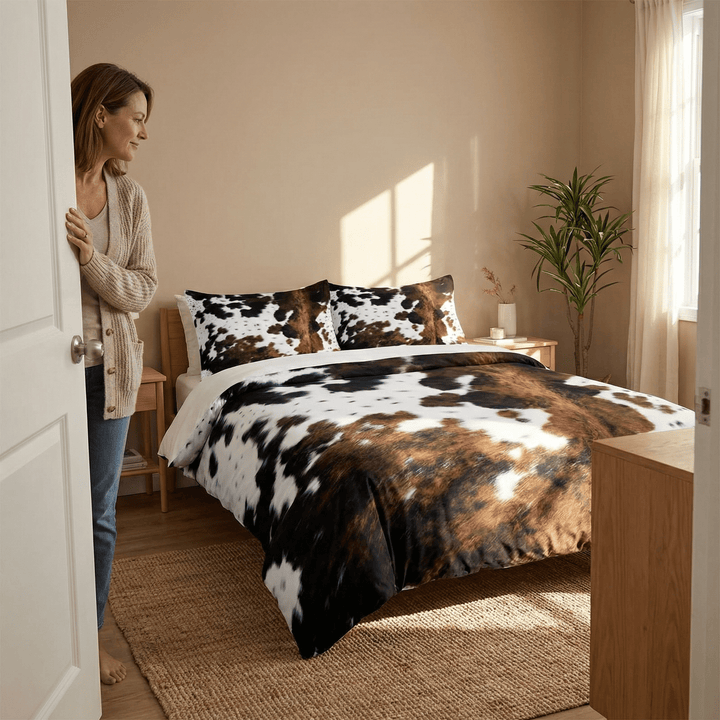 Ranchero™ — Western Cowhide Bedding Set