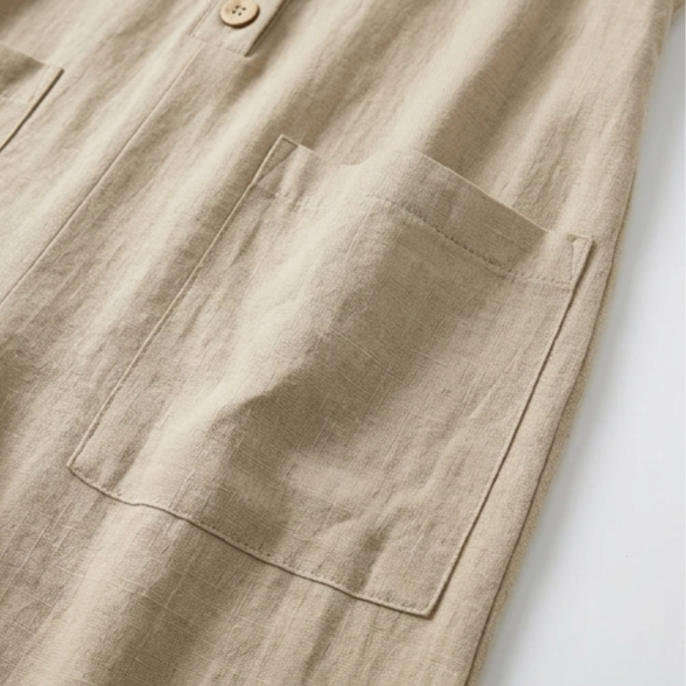 Solaine™ – Breezy Button Front Jumpsuit