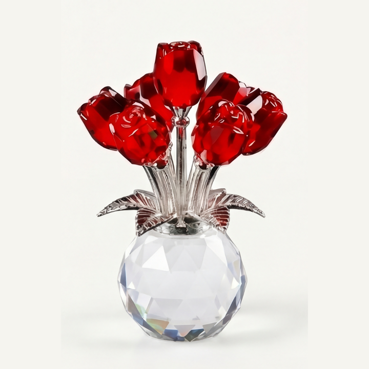 Lumirose™ Crystal Rose Bouquet with Vase