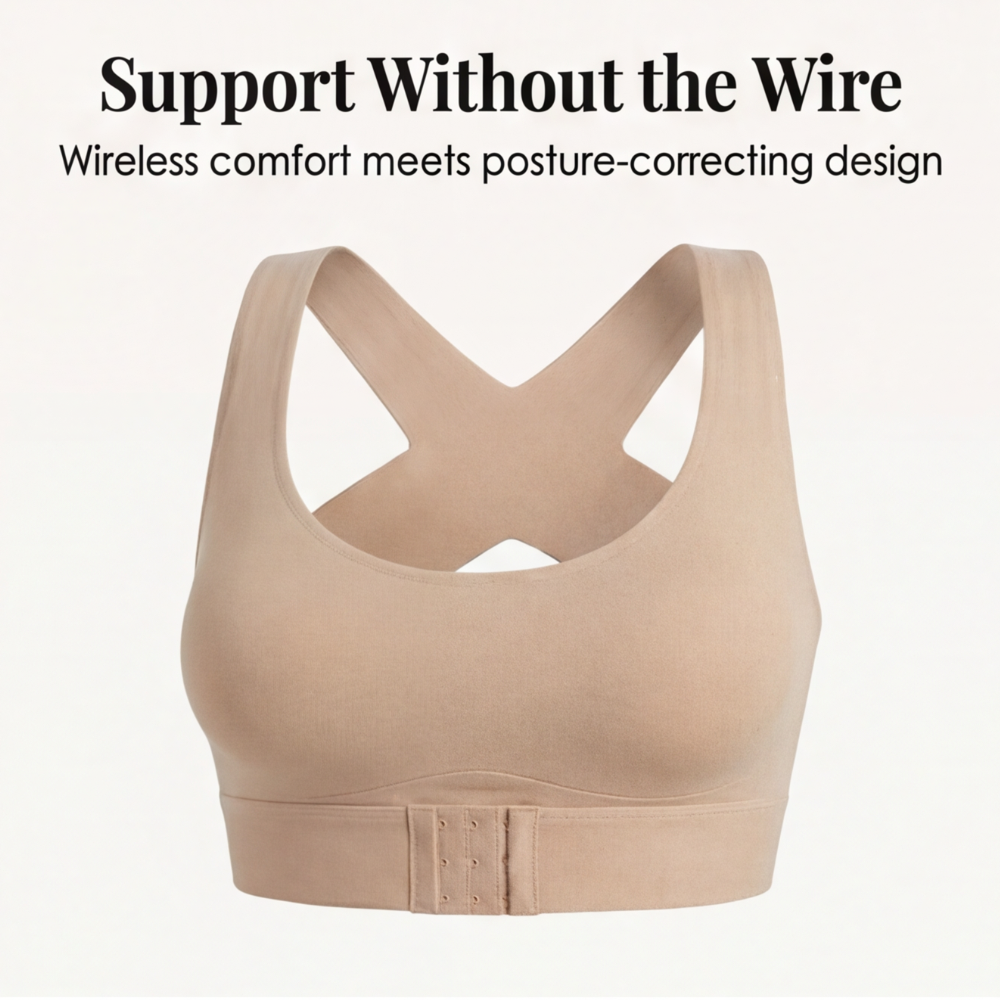 PosturaBella™ - Cross-Back Wireless Support Bra