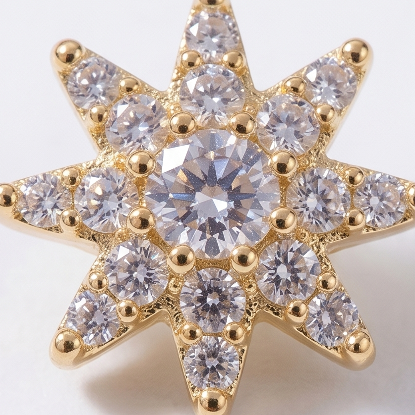 Luminelle™ – Gold Star Zircon Earrings