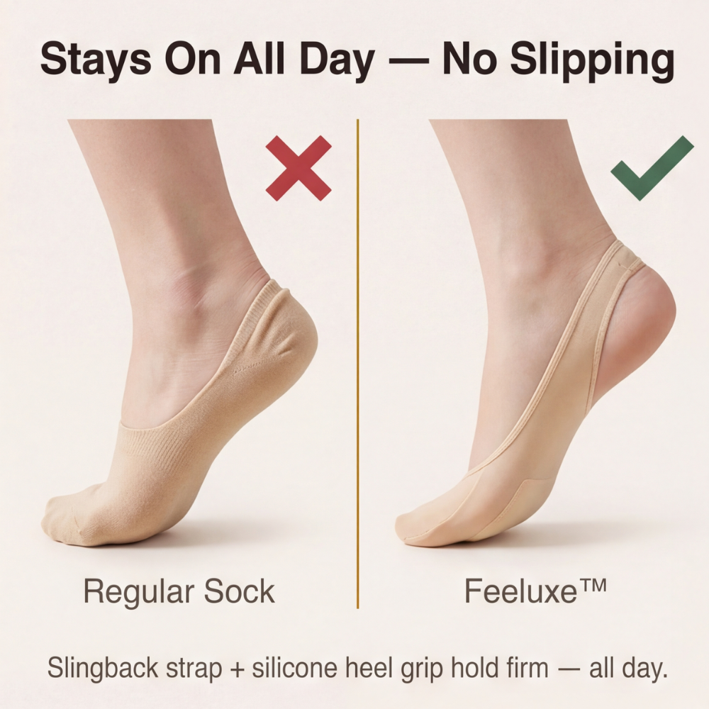 Feeluxe™ – Cushioned No Show Socks for All Day Comfort