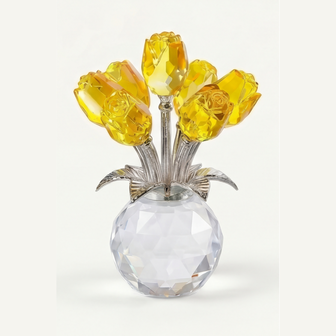 Lumirose™ Crystal Rose Bouquet with Vase