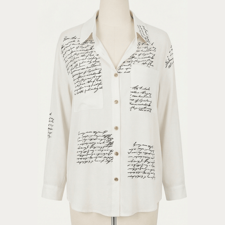 Letterelle™ – Handwritten Script Viscose Blouse