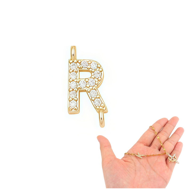 Aurela™ – Sparkling Initial Cross Necklace