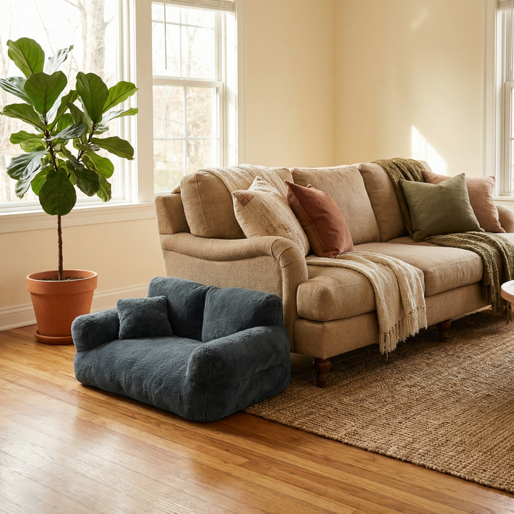 Pawluna™ – Plush Pet Sofa with Washable Cover