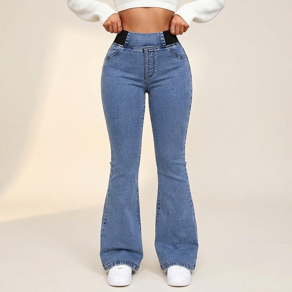 Curvela™ – High Waist Stretch Flare Jeans