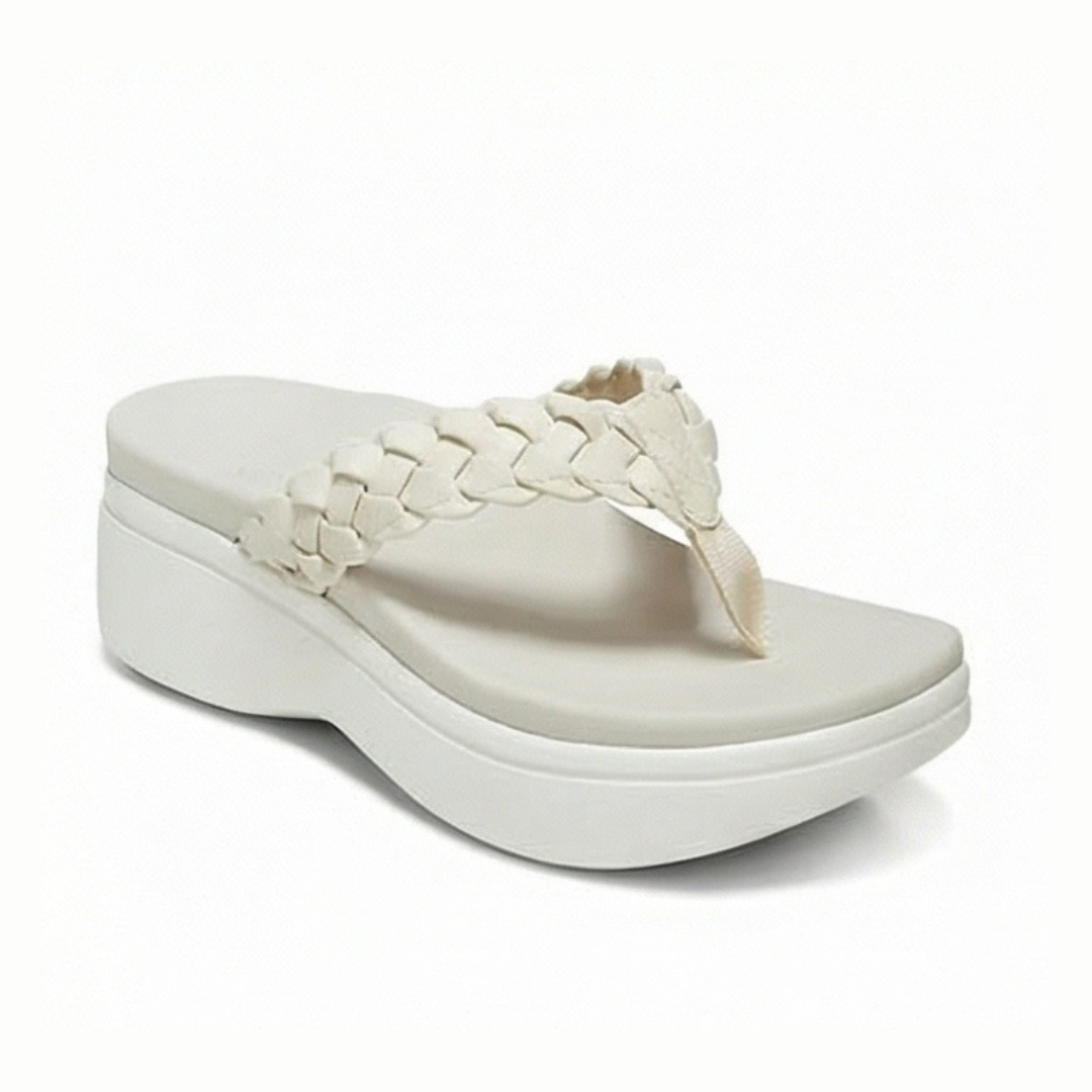 Soléna™ – Braided Platform Sandal for All Day Comfort
