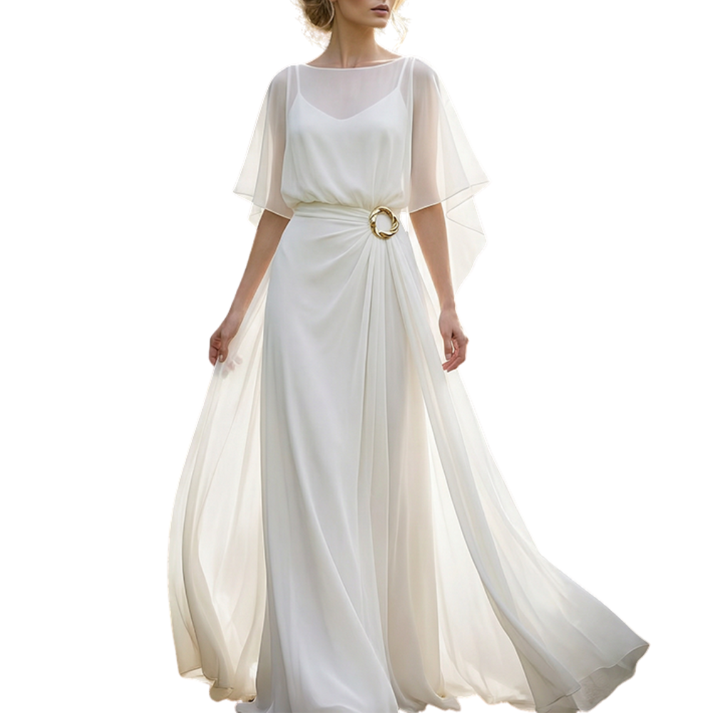 Velaire™ – Cape Sleeve Top and Wrap Pants Set