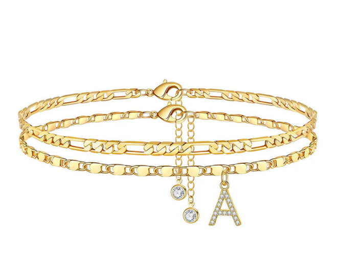 Letterly™ – Letter Layered Anklet
