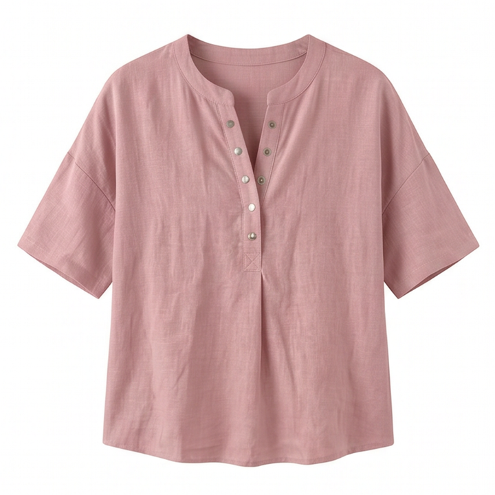 Lunavia™ – Effortless Henley Blouse