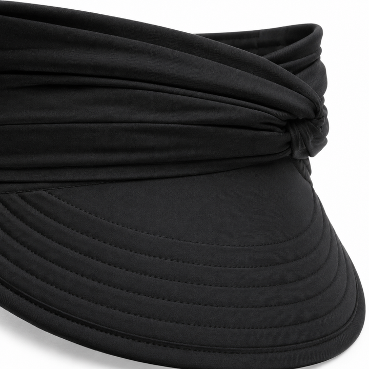 Solenza – Ruched UPF 50+ Sun Visor for Women, Packable Wide Brim