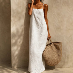 Marelle – Linen-Look Maxi Slip Dress