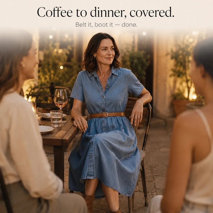 Everly – Shirt Dress with Pockets A-Line Midi Button Front