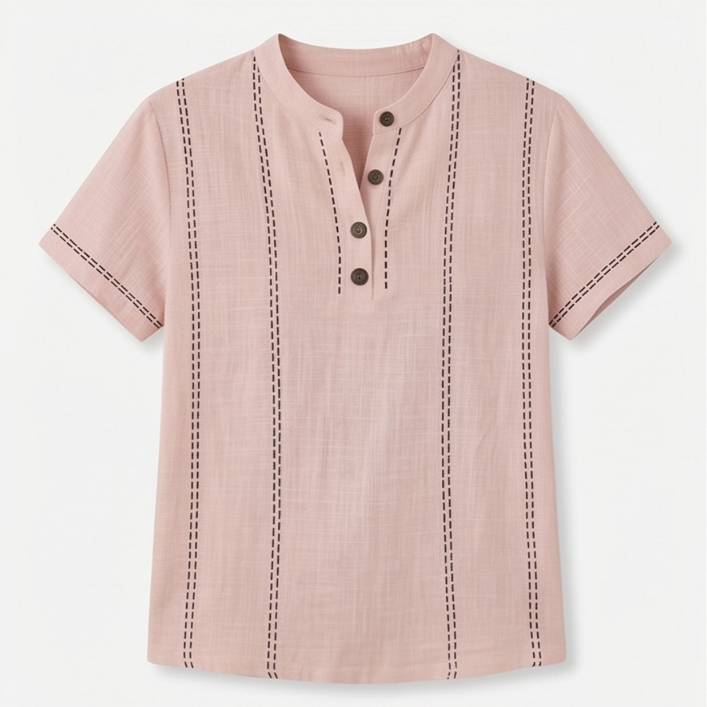 Lunavia™ – Stitched Henley Top
