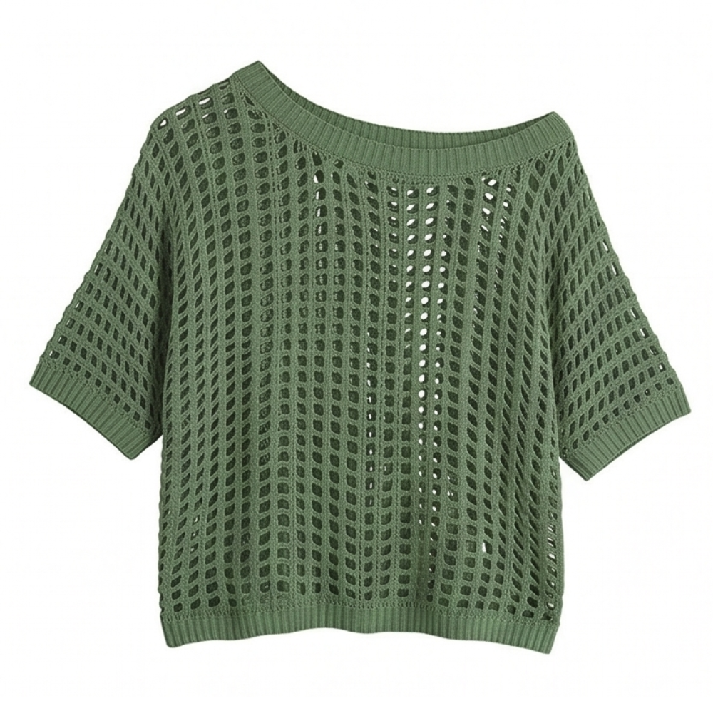 Solenya™ – Breezy Open-Knit Summer Top