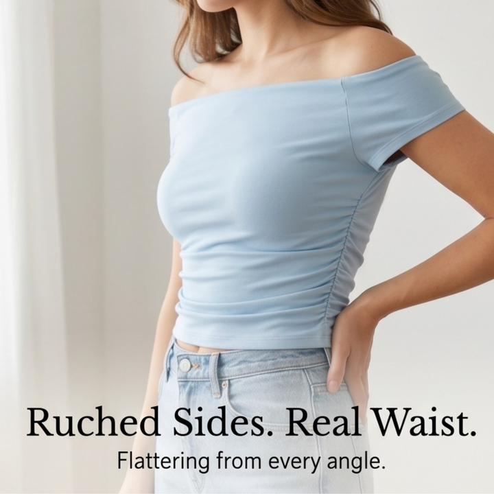 Velora™ – Off-Shoulder Slim Fit Top