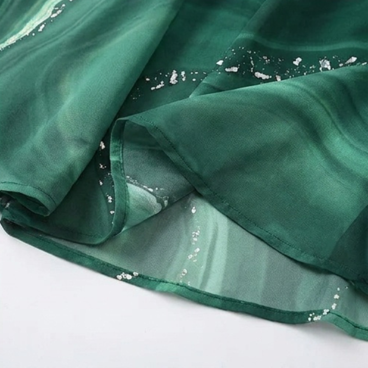 Osyla™ - Flowing Marbled Midi Dress for Special Occasions