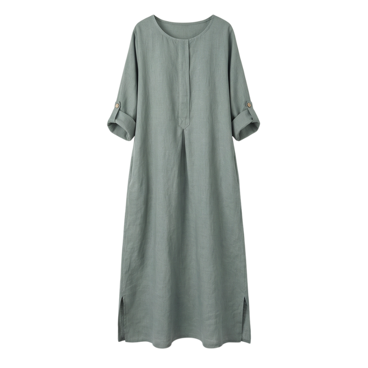 Lunavia™ – Flowy Linen-Style Maxi for Everyday Elegance