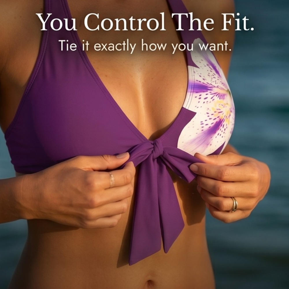 Lilybella™ – Lily Print Halter Bikini for Beach Days