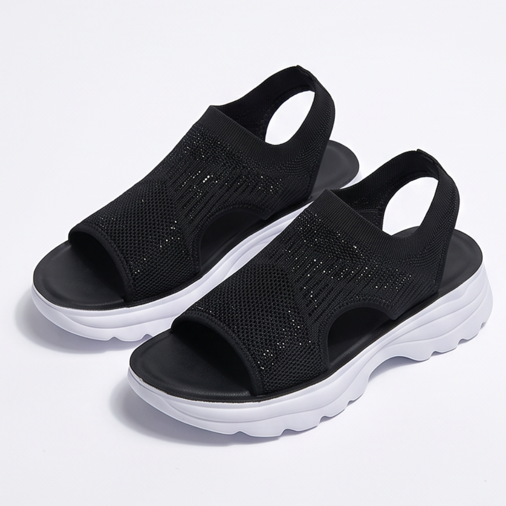 Caluna™ – Cushioned Slip-On Platform Sandals