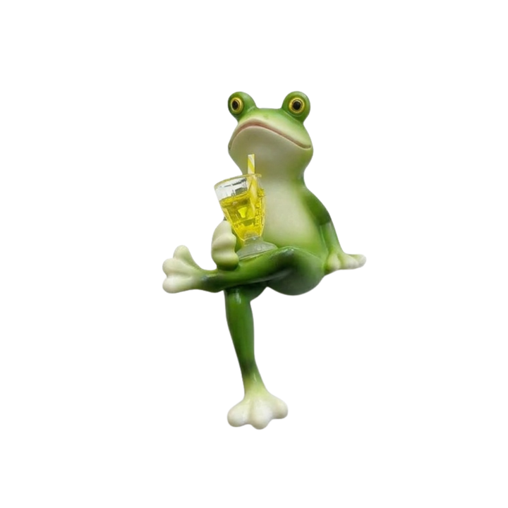 Hopwell™ – Wine-Sipping Frog Planter Ornament