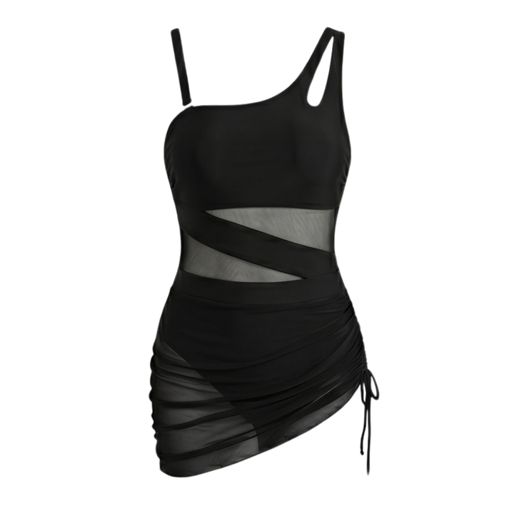 Solivia™ – Sultry Mesh Cutout Swim Dress