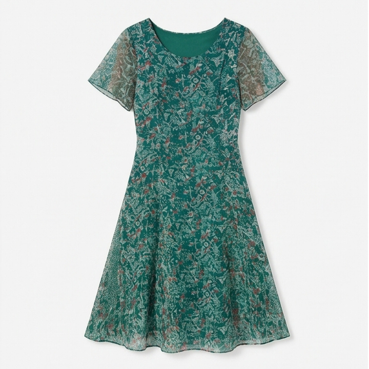 Kynara™ - Flutter-Sleeve Midi Dress for Easy Summer Elegance