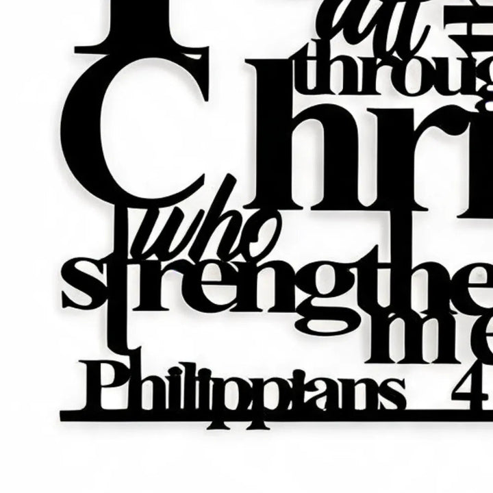 Graceline – Philippians 4:13 Layered Scripture Wall Art