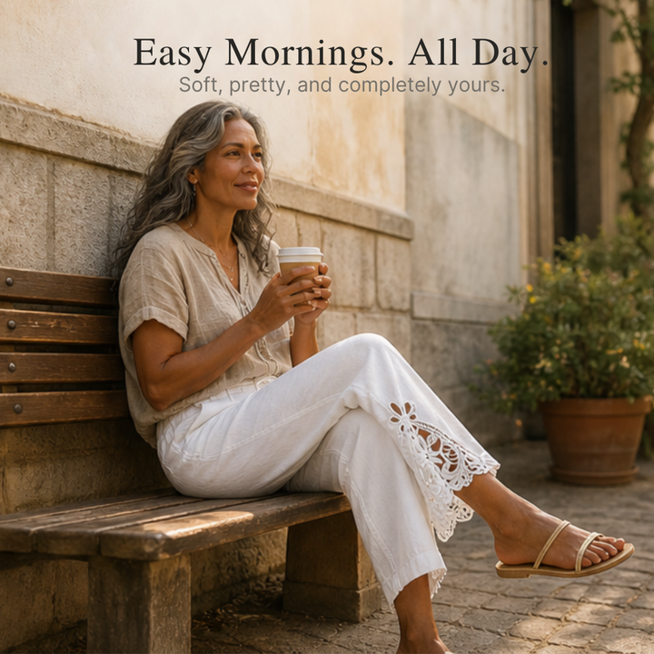 Liora™ – Lace Trim Drawstring Comfort Pants