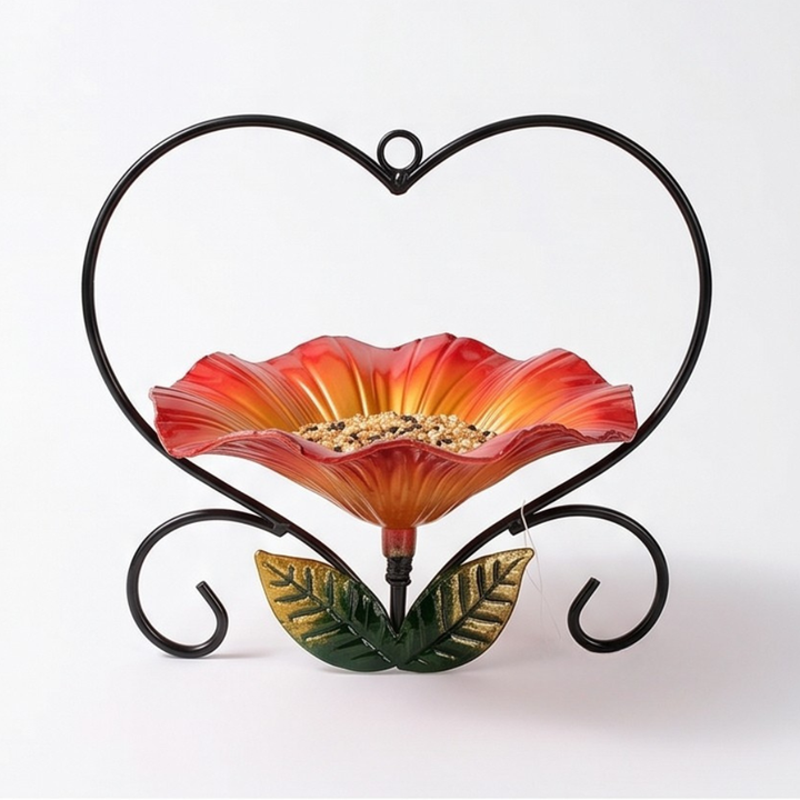 Bloomheart™ - Heart-Shaped Flower Bird Feeder for Songbirds