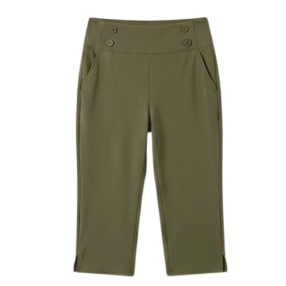 Marivella™ – High-Waist Stretch Capri Pants