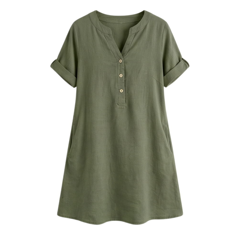Sunhara™ – Breezy V-Neck Boho Sundress with Pockets