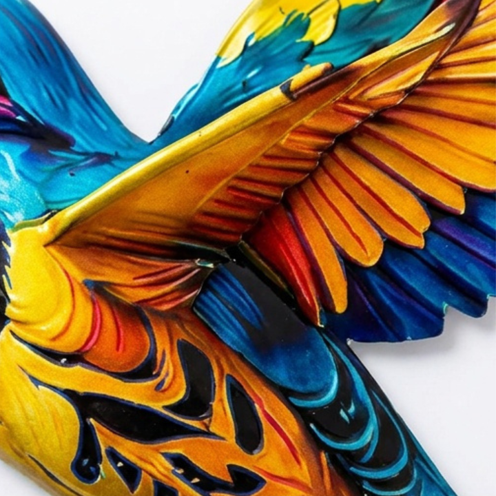 Bloomfinch™ – Hand-Painted Metal Hummingbird Wall Art