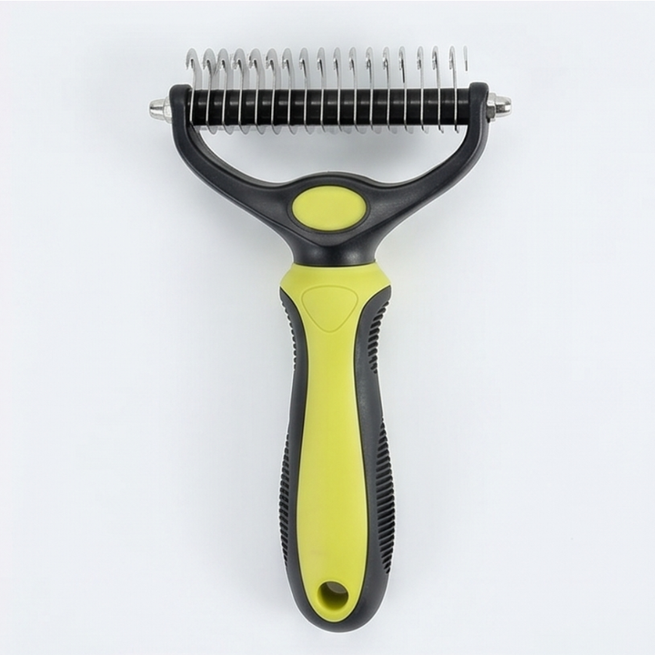 Furmela™ – Double-Sided Dematting Brush for Shedding Dogs