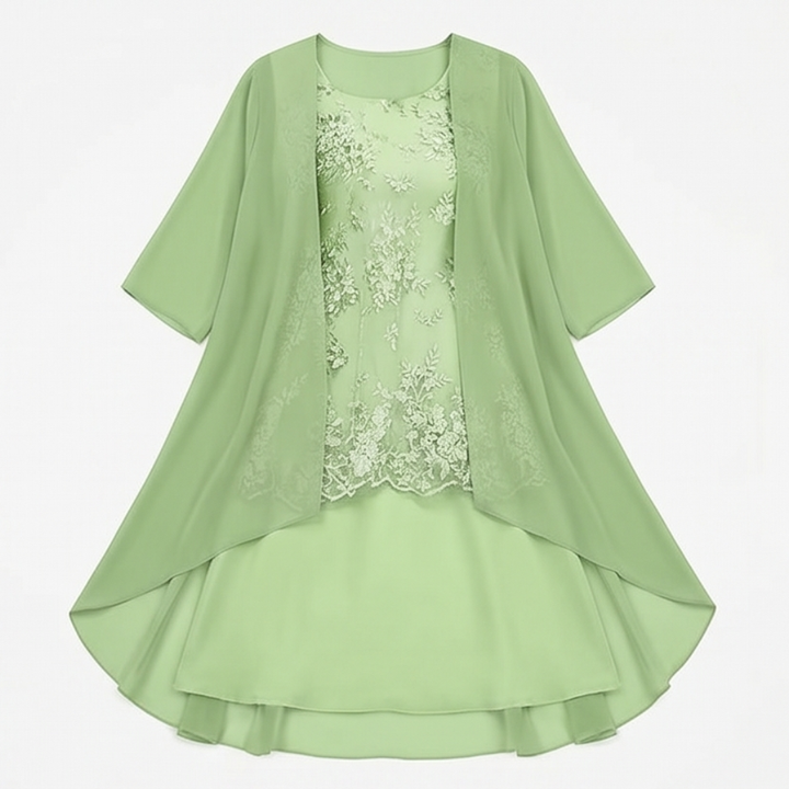 Florenza™ – Elegant Lace and Chiffon Dress Set