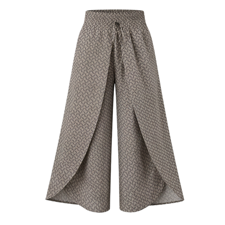 Lunavia™ – Boho Floral Wide-Leg Pants with Split Front