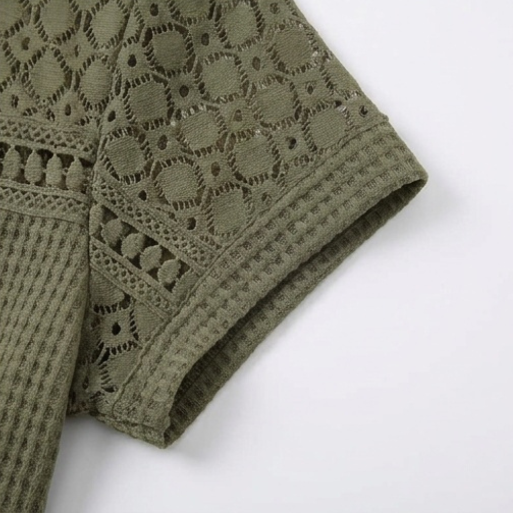 Lunavia™ – Breezy Open-Weave Knit Top
